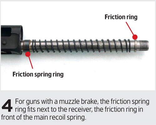 How to set a recoil operated semi-auto for different loads