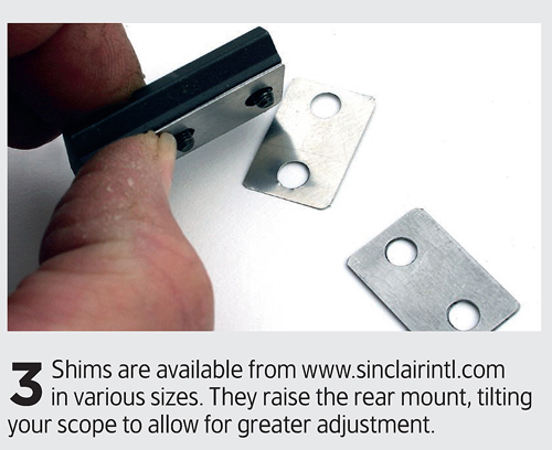 How to attach shims to your rifle scope.
