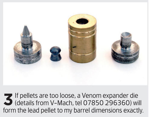 Improve diameter variation in air rifle pellets 