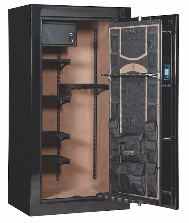 interior of a Browning gun cabinet