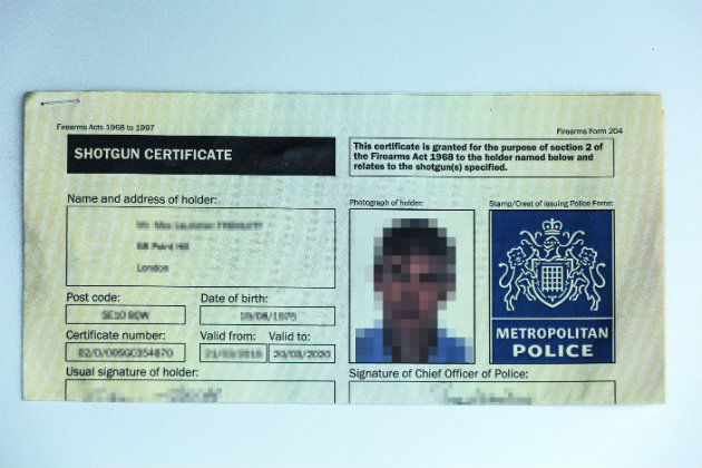 a shotgun certificate 
